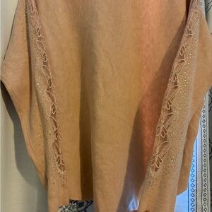 Liv Milano Embellished Blush Pink Knit Top